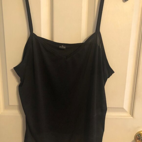 Liz Claiborne Black and Gray Sheer Sleeveless Top XL - Picture 5 of 7